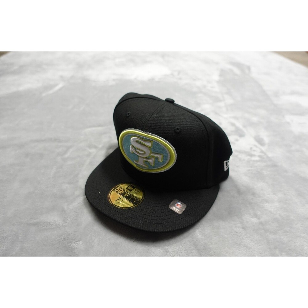 San Francisco 49ers Hat‎ Cap Fitted Mens 7 3/8 Black Multi 59FIFTY NFL Football